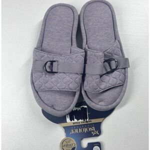 Isotoner‎ Womens Memory Foam Slippers Slides Purple Size Medium (7.5- 8) NEW